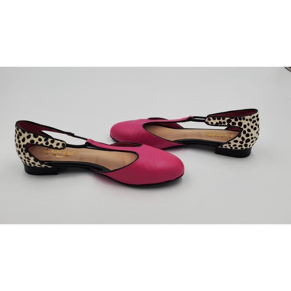 Candela Women's Shoes Ballet Flat Pink Animal Print Size 8.5 Unique